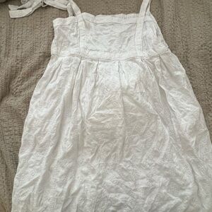 White double lined old navy Eyelet Summer Sundress